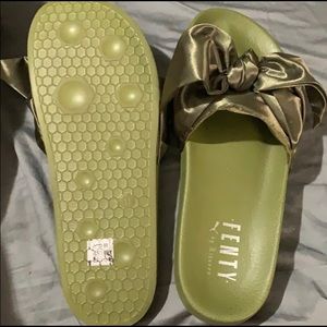 Olive Green Fenty Slides